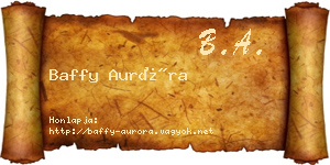 Baffy Auróra névjegykártya